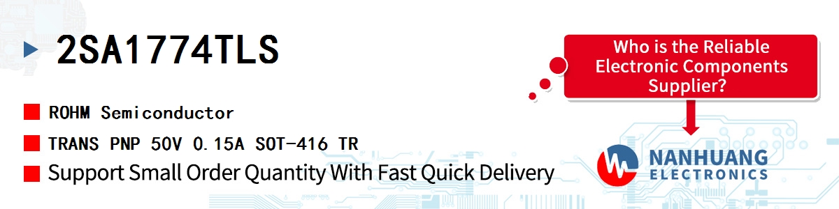 2SA1774TLS ROHM TRANS PNP 50V 0.15A SOT-416 TR