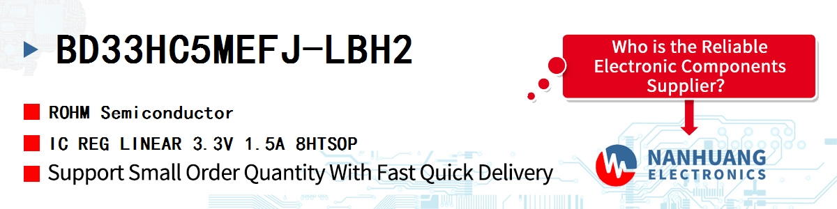 BD33HC5MEFJ-LBH2 ROHM IC REG LINEAR 3.3V 1.5A 8HTSOP