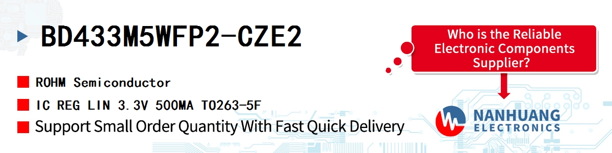 BD433M5WFP2-CZE2 ROHM IC REG LIN 3.3V 500MA TO263-5F