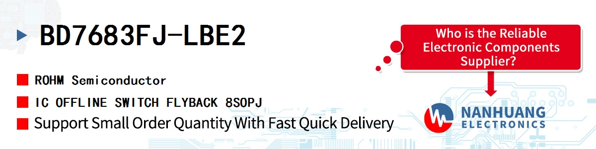 BD7683FJ-LBE2 ROHM IC OFFLINE SWITCH FLYBACK 8SOPJ