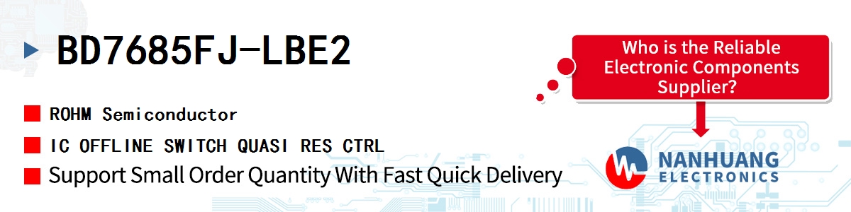 BD7685FJ-LBE2 ROHM IC OFFLINE SWITCH QUASI RES CTRL