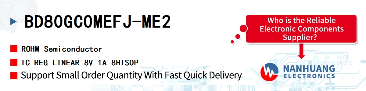 BD80GC0MEFJ-ME2 ROHM IC REG LINEAR 8V 1A 8HTSOP