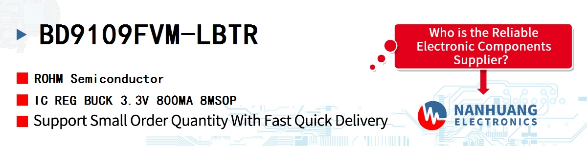 BD9109FVM-LBTR ROHM IC REG BUCK 3.3V 800MA 8MSOP