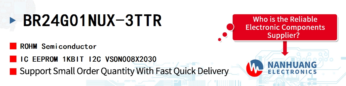 BR24G01NUX-3TTR ROHM IC EEPROM 1KBIT I2C VSON008X2030