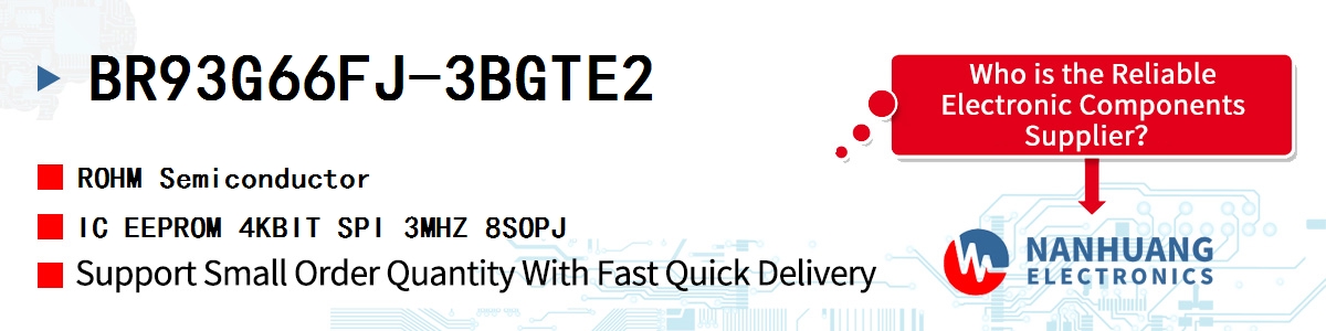 BR93G66FJ-3BGTE2 ROHM IC EEPROM 4KBIT SPI 3MHZ 8SOPJ