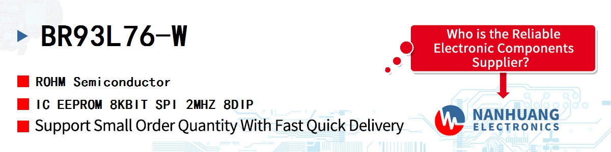 BR93L76-W ROHM IC EEPROM 8KBIT SPI 2MHZ 8DIP