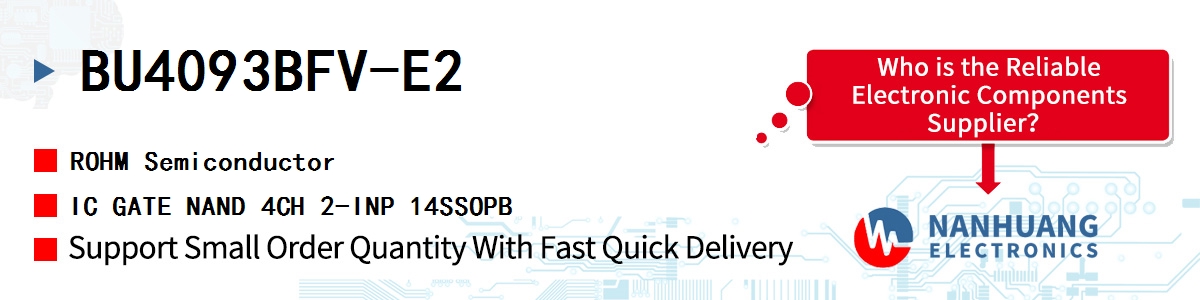 BU4093BFV-E2 ROHM IC GATE NAND 4CH 2-INP 14SSOPB