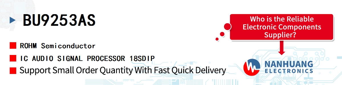 BU9253AS ROHM IC AUDIO SIGNAL PROCESSOR 18SDIP