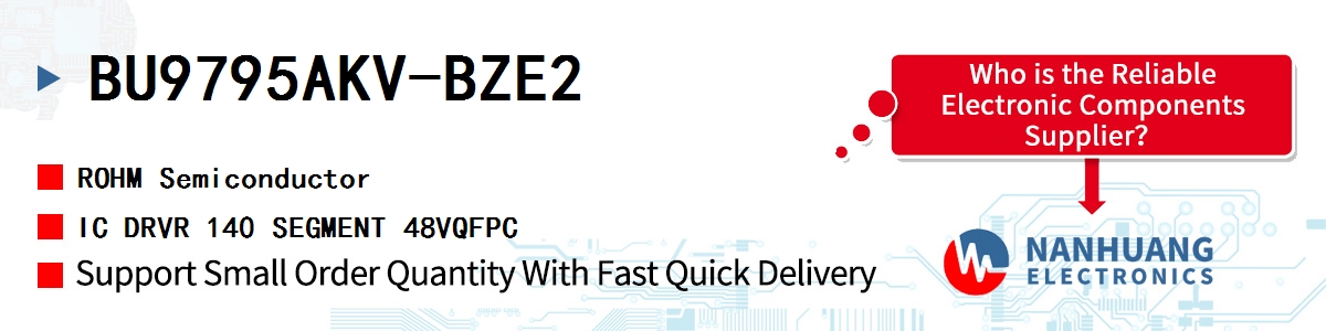 BU9795AKV-BZE2 ROHM IC DRVR 140 SEGMENT 48VQFPC