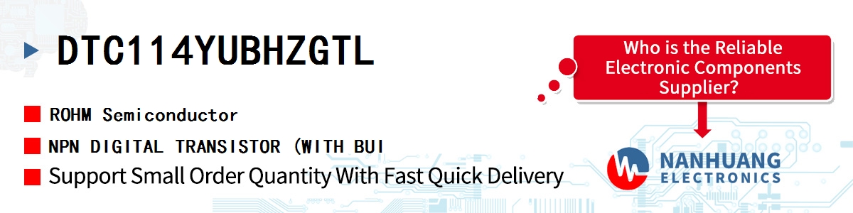 DTC114YUBHZGTL ROHM NPN DIGITAL TRANSISTOR (WITH BUI