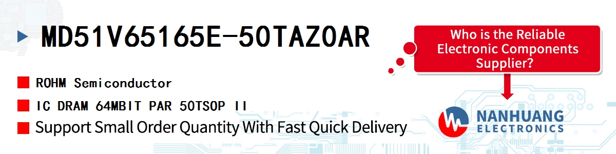 MD51V65165E-50TAZ0AR ROHM IC DRAM 64MBIT PAR 50TSOP II