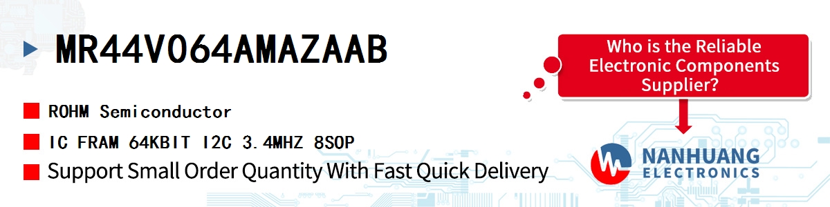 MR44V064AMAZAAB ROHM IC FRAM 64KBIT I2C 3.4MHZ 8SOP