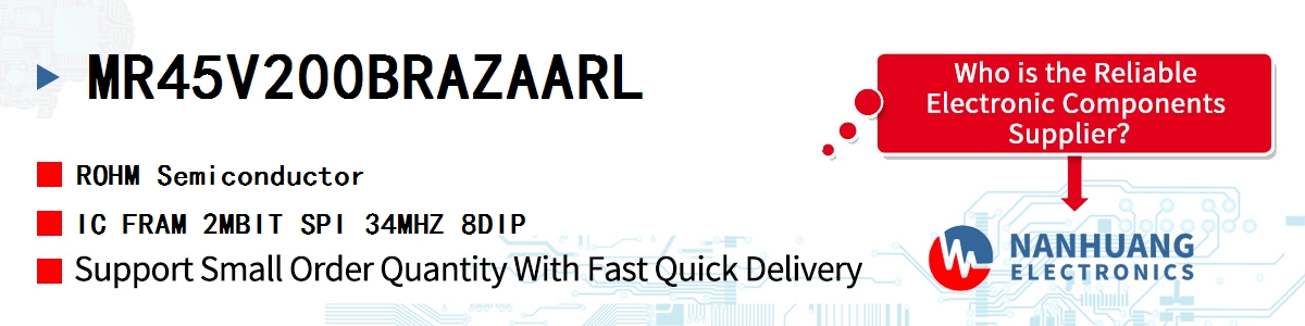 MR45V200BRAZAARL ROHM IC FRAM 2MBIT SPI 34MHZ 8DIP