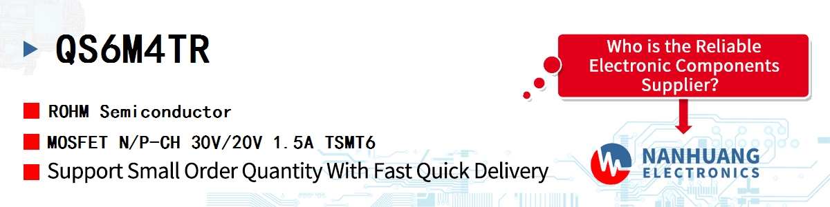 QS6M4TR ROHM MOSFET N/P-CH 30V/20V 1.5A TSMT6