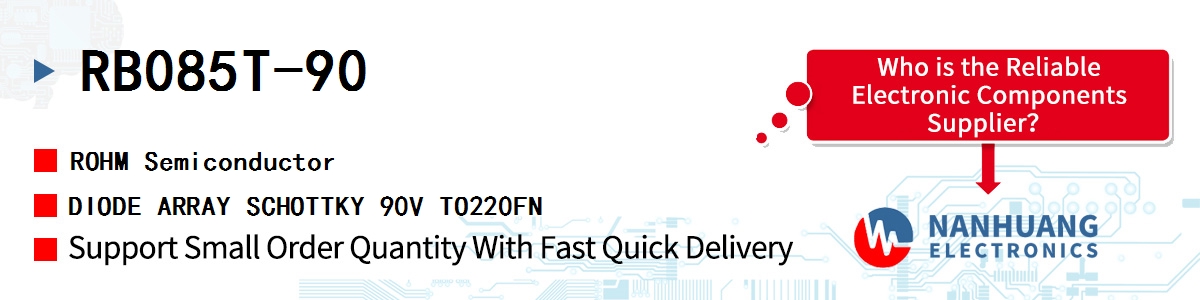RB085T-90 ROHM DIODE ARRAY SCHOTTKY 90V TO220FN