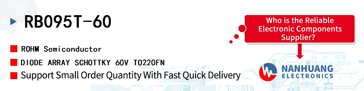 RB095T-60 ROHM DIODE ARRAY SCHOTTKY 60V TO220FN