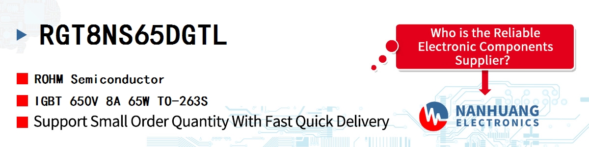 RGT8NS65DGTL ROHM IGBT 650V 8A 65W TO-263S