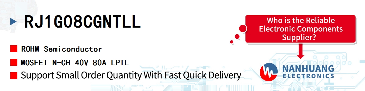 RJ1G08CGNTLL ROHM MOSFET N-CH 40V 80A LPTL