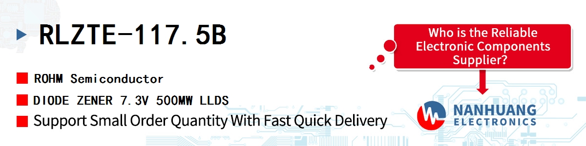 RLZTE-117.5B ROHM DIODE ZENER 7.3V 500MW LLDS