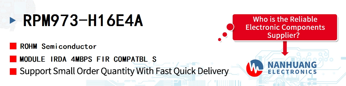 RPM973-H16E4A ROHM MODULE IRDA 4MBPS FIR COMPATBL S