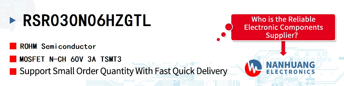 RSR030N06HZGTL ROHM MOSFET N-CH 60V 3A TSMT3